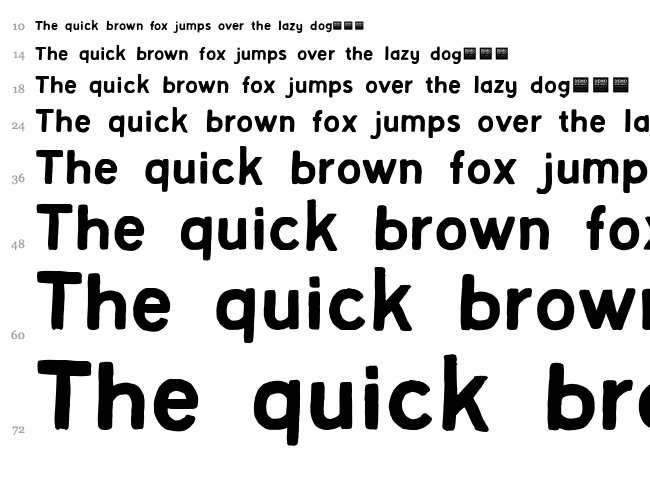 Alpha Beta font waterfall